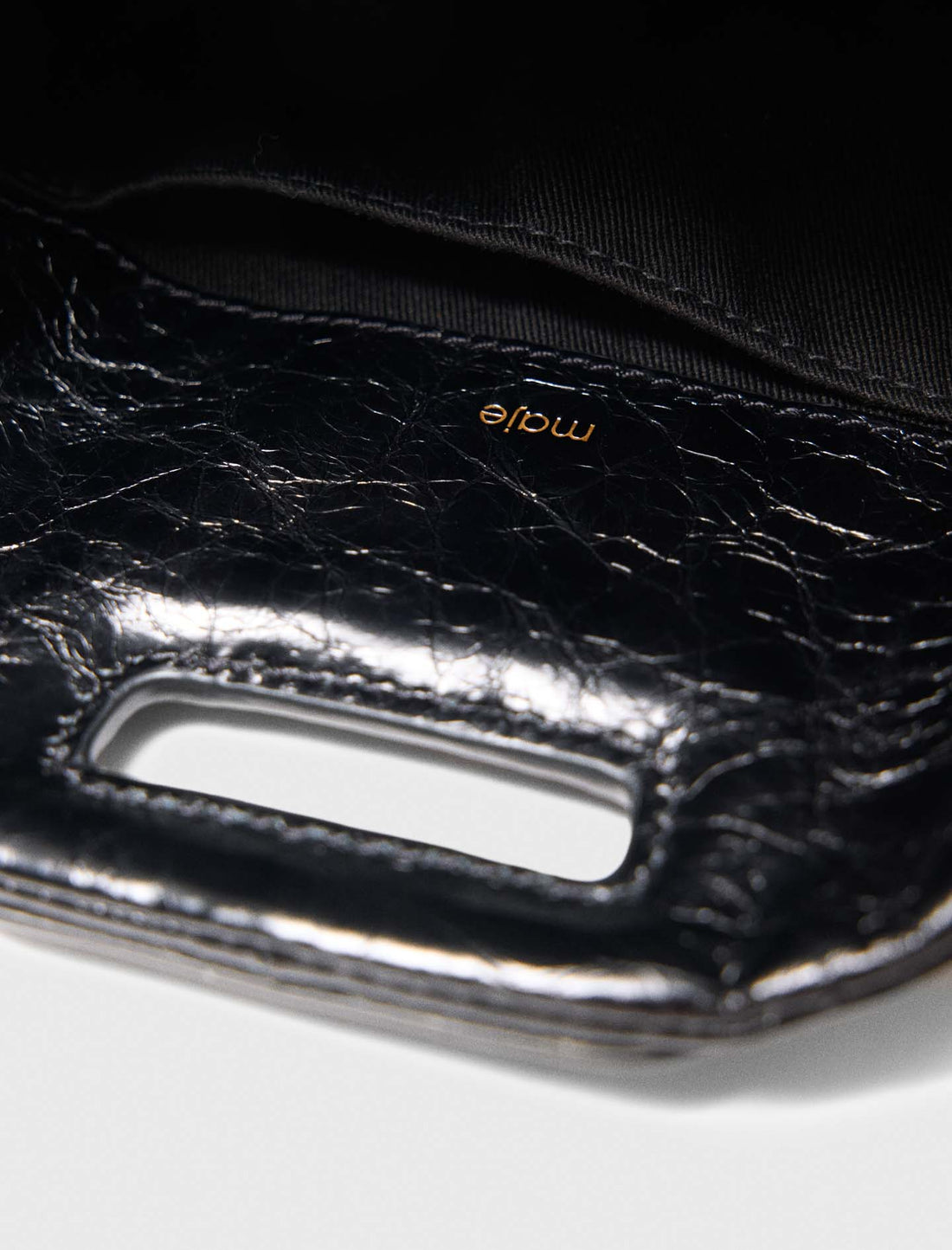 Bolso Miss M mini de cuero desgastado