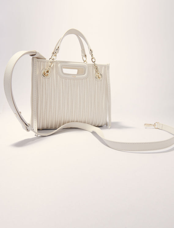 Bolso mini tote de piel acolchado