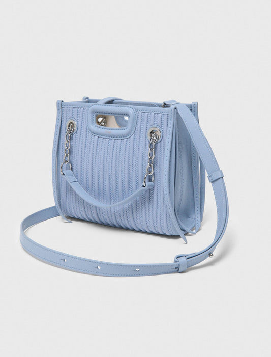 Bolso mini tote de piel acolchado