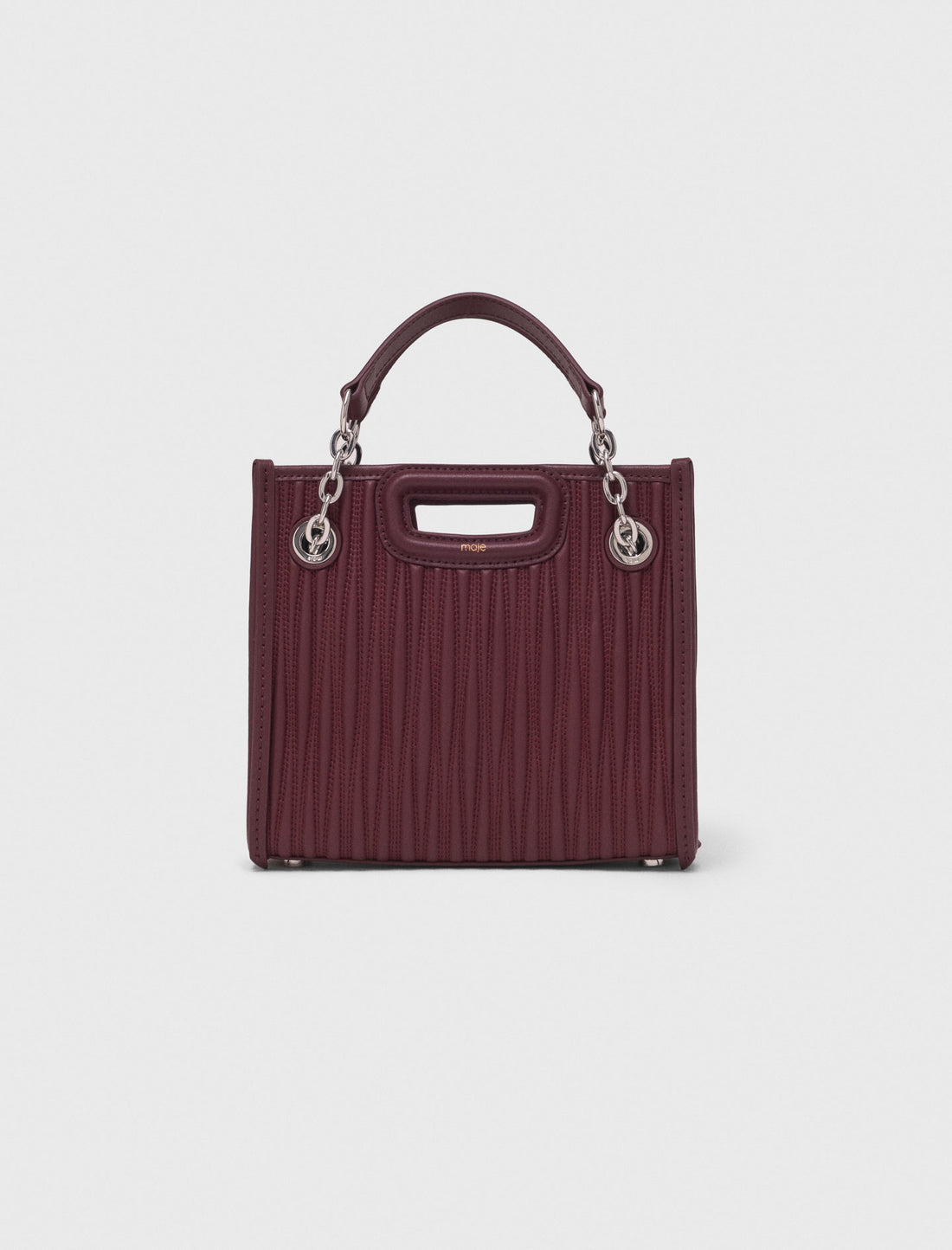 Bolso mini tote de piel acolchado