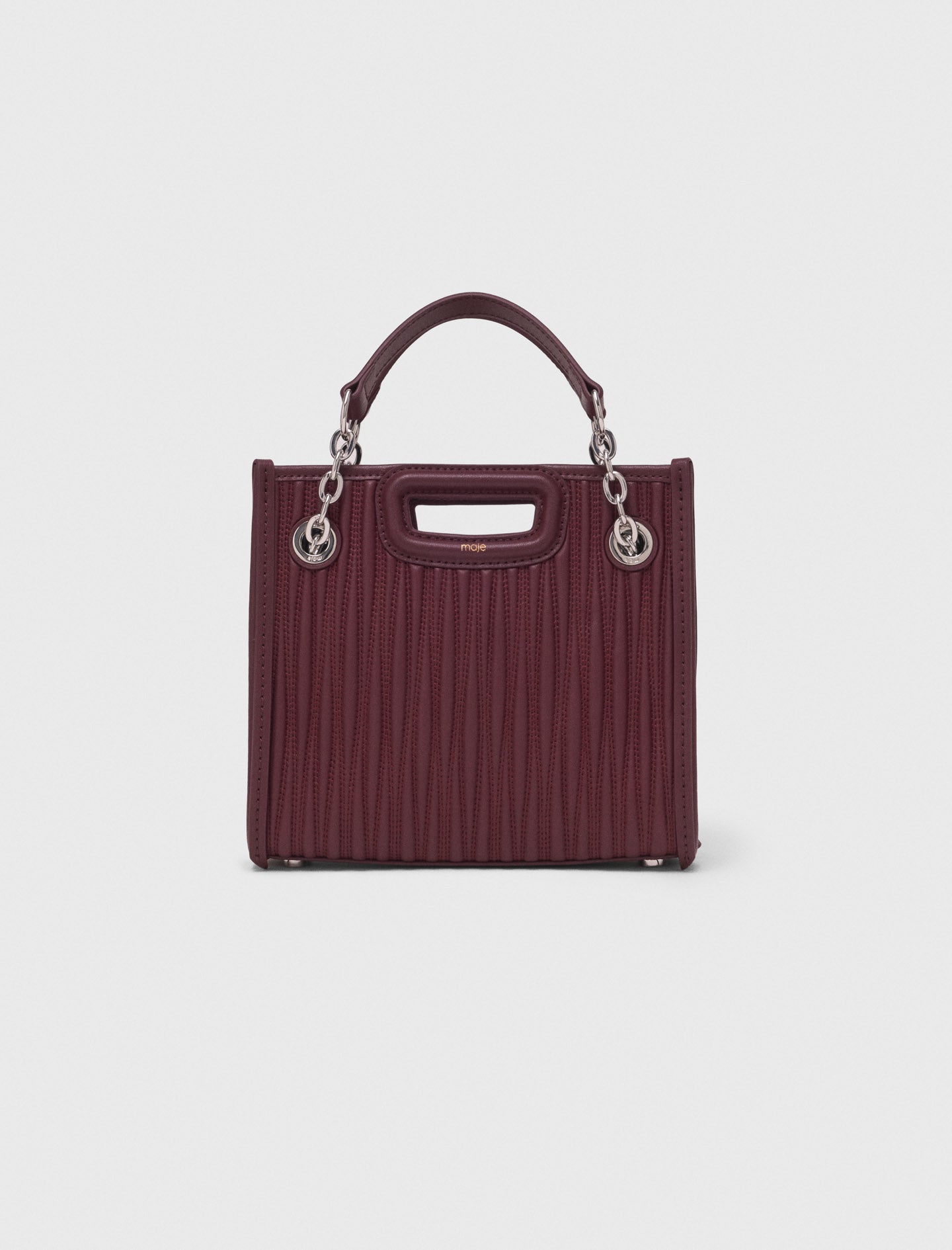 Bolso mini tote de piel acolchado