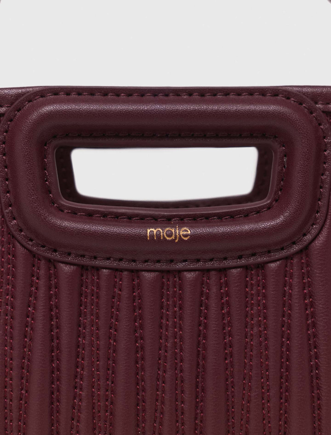 Bolso mini tote de piel acolchado