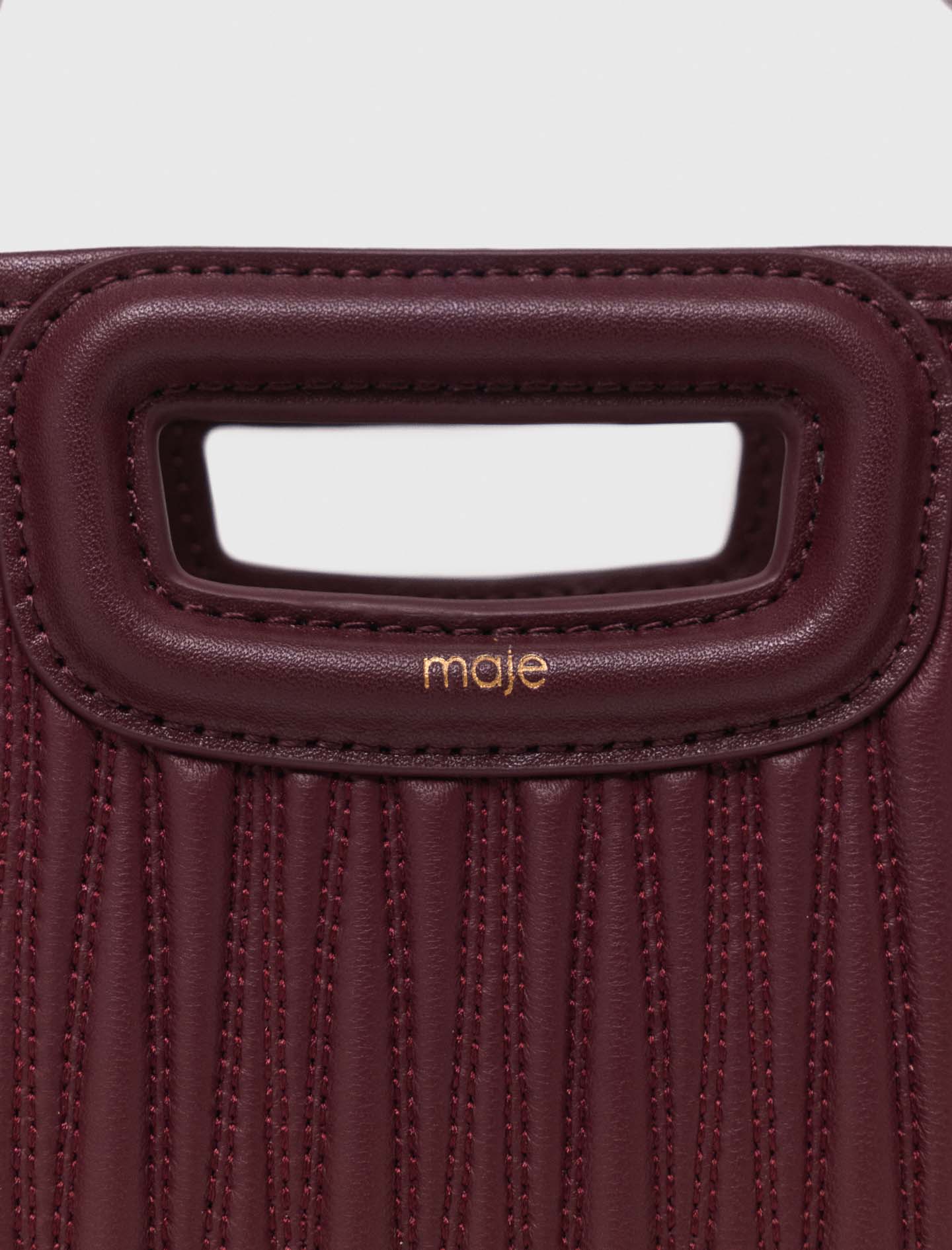 Bolso mini tote de piel acolchado