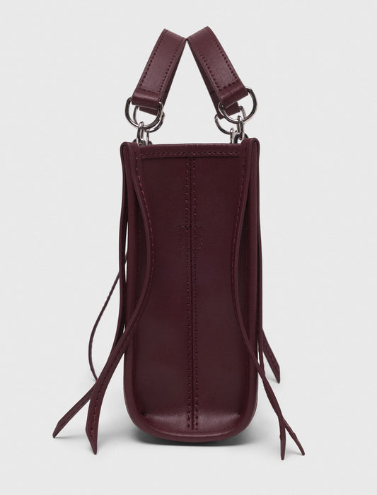 Bolso mini tote de piel acolchado