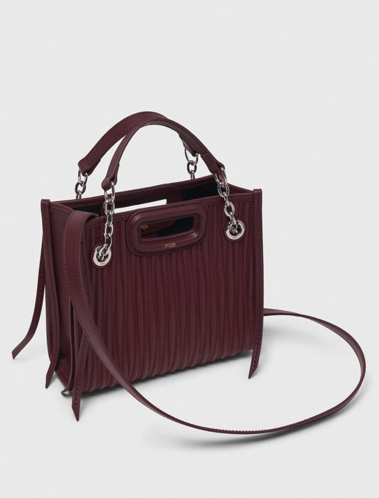 Bolso mini tote de piel acolchado