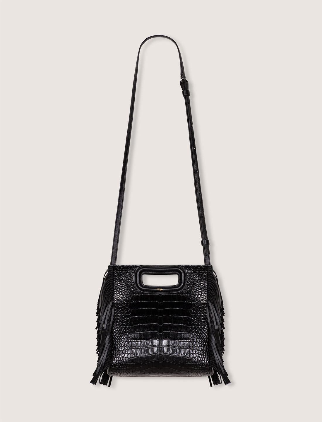 Bolso M de piel efecto cocodrilo