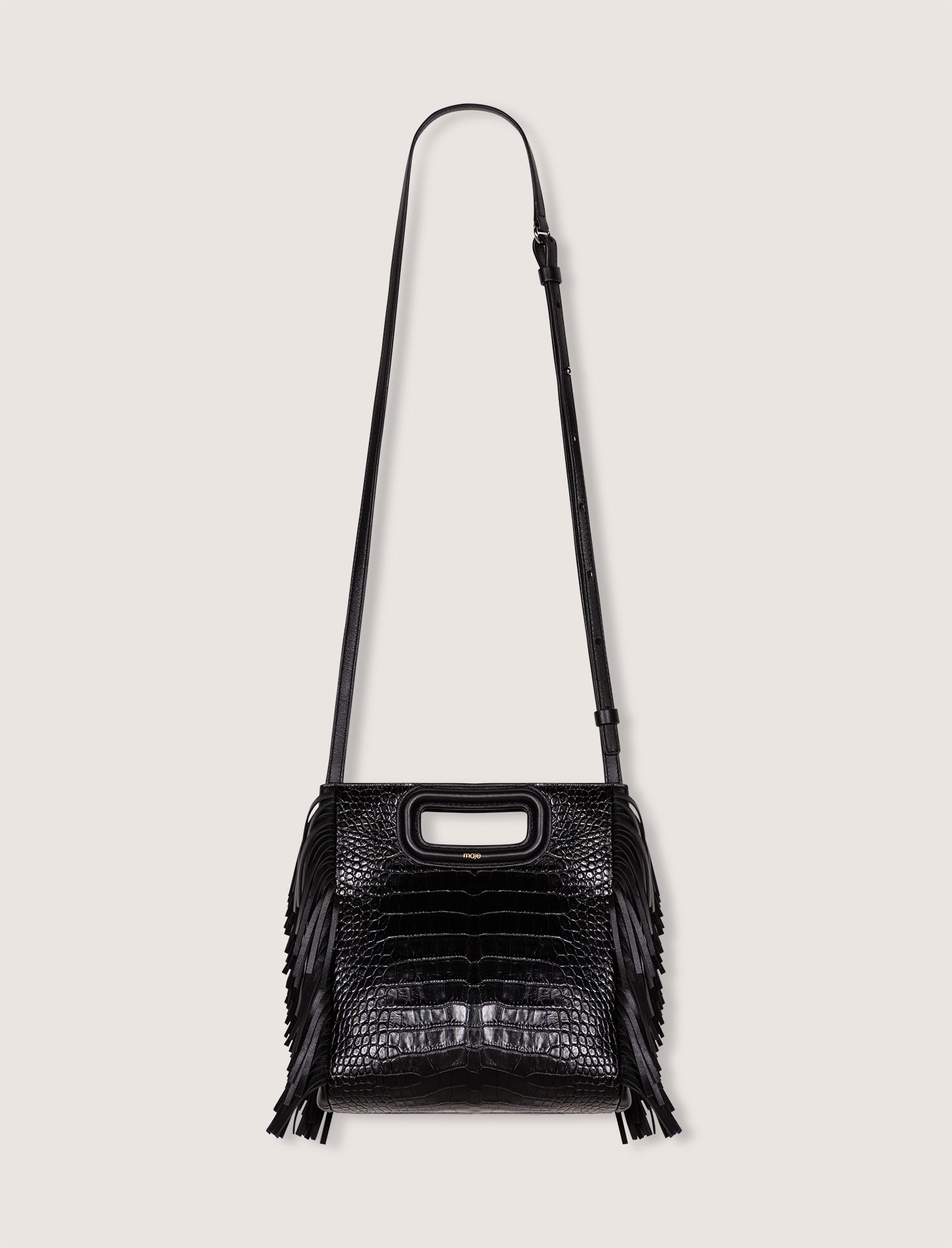 Bolso M de piel efecto cocodrilo