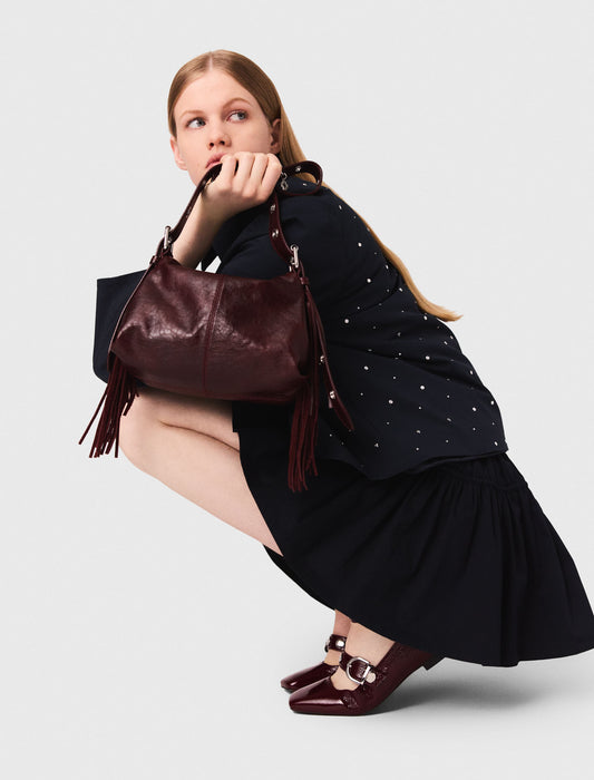 Bolso Miss M de cuero agrietado