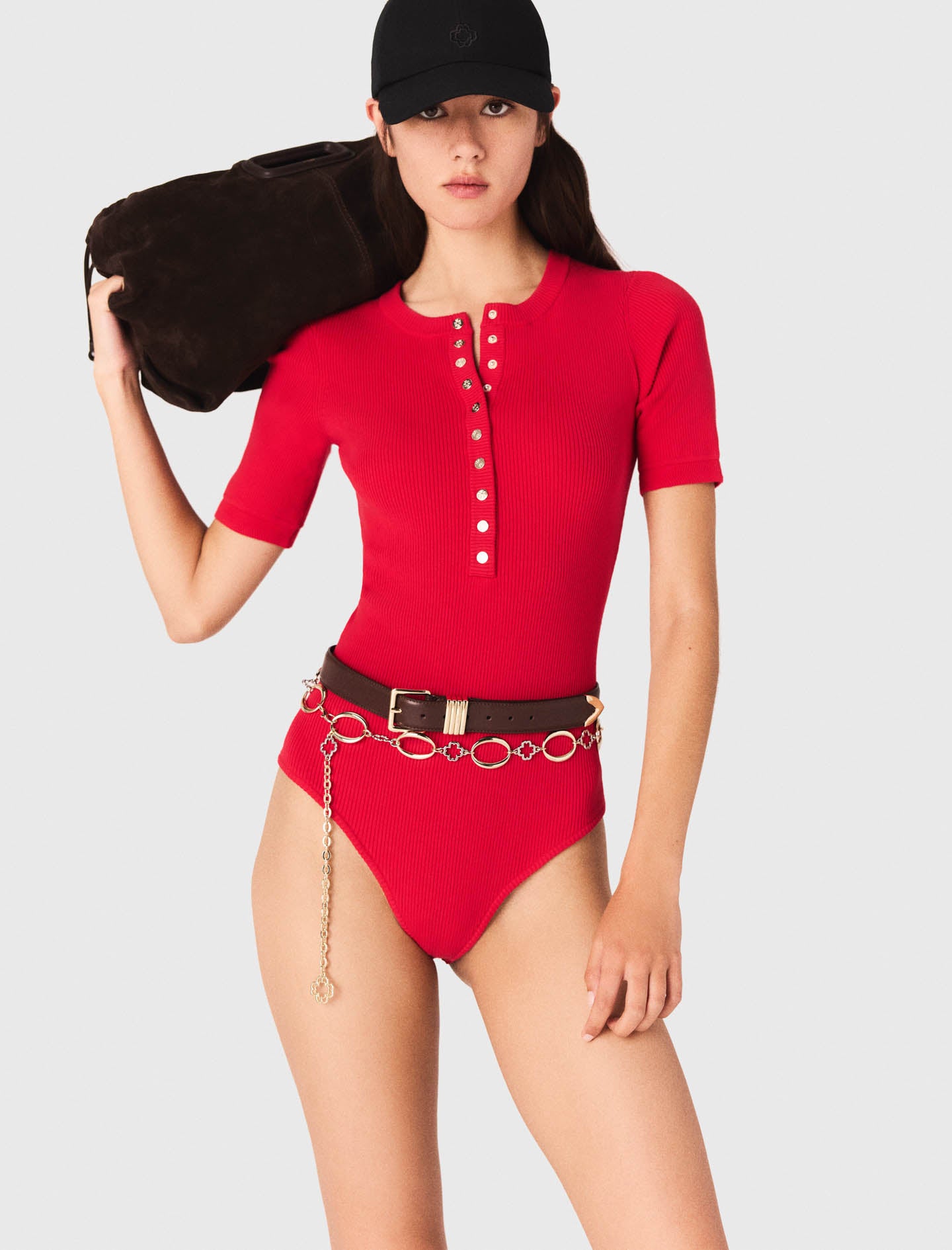 Bolso M tote de piel serraje