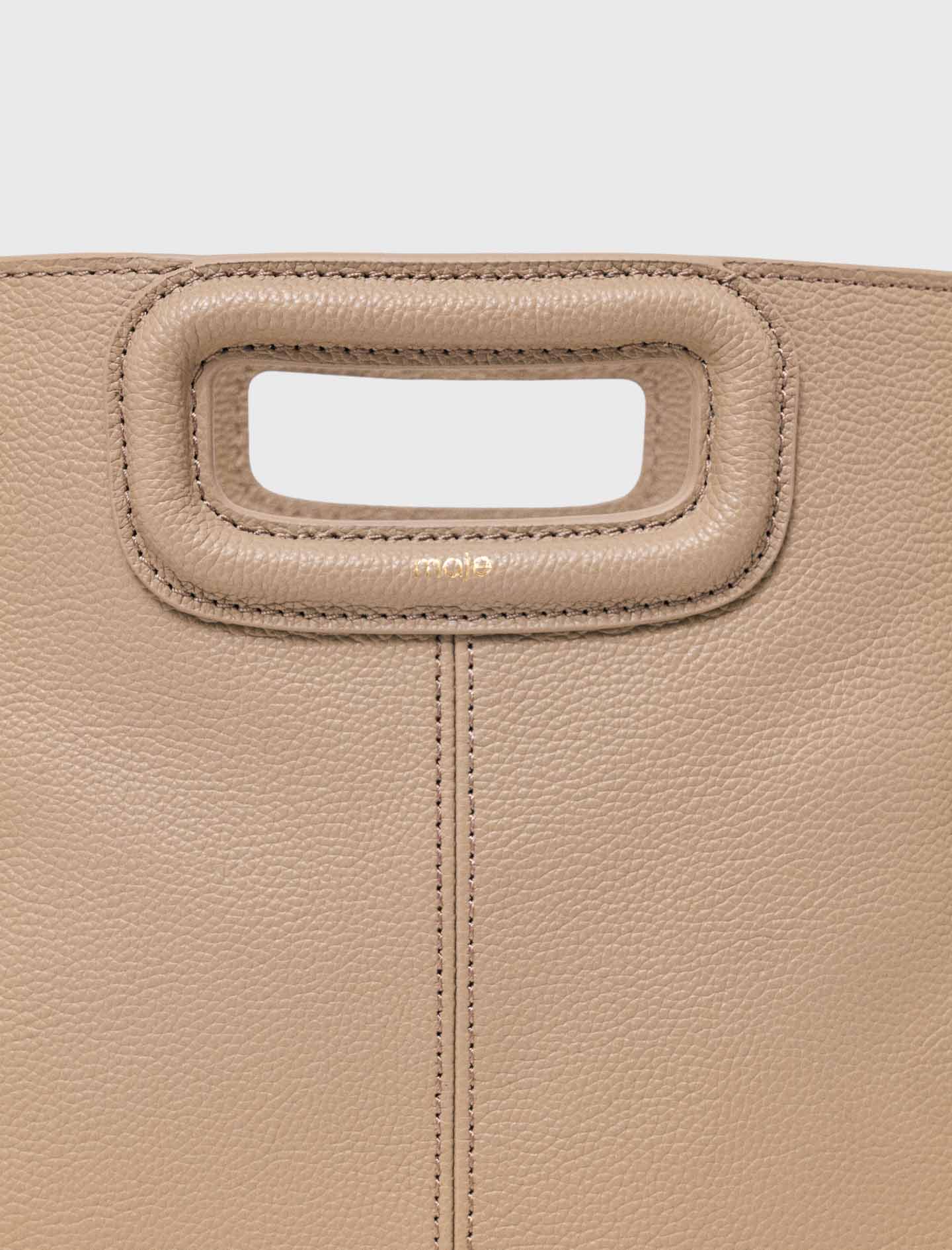 Bolso M de cuero granulado
