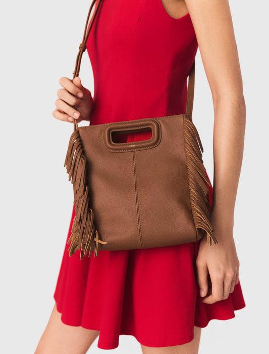 Bolso M de piel granulada