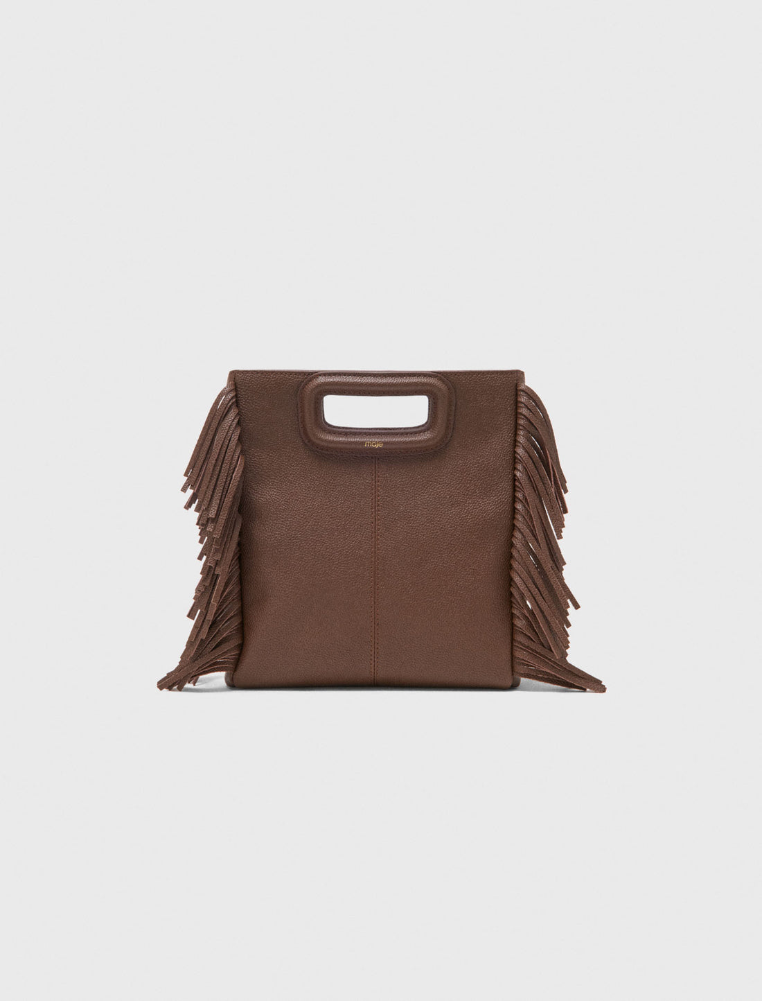 Bolso M de cuero granulado
