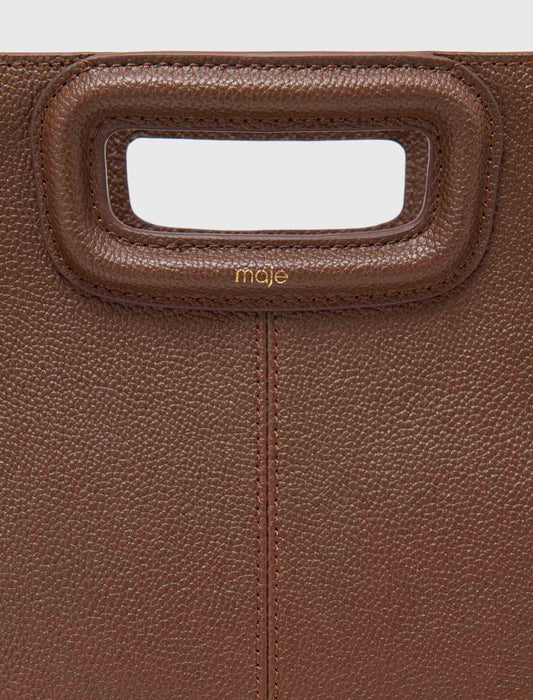 Bolso M de cuero granulado