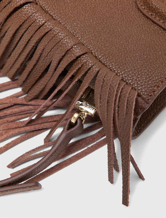 Bolso M de cuero granulado