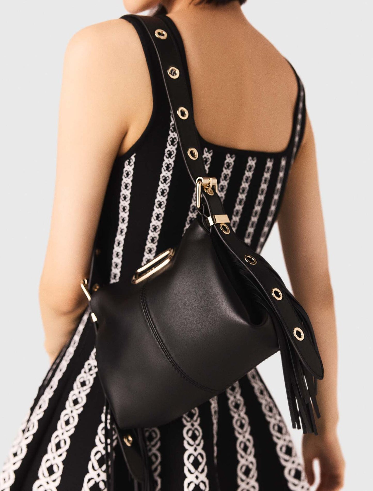 Bolso Miss M mini con asa dorada