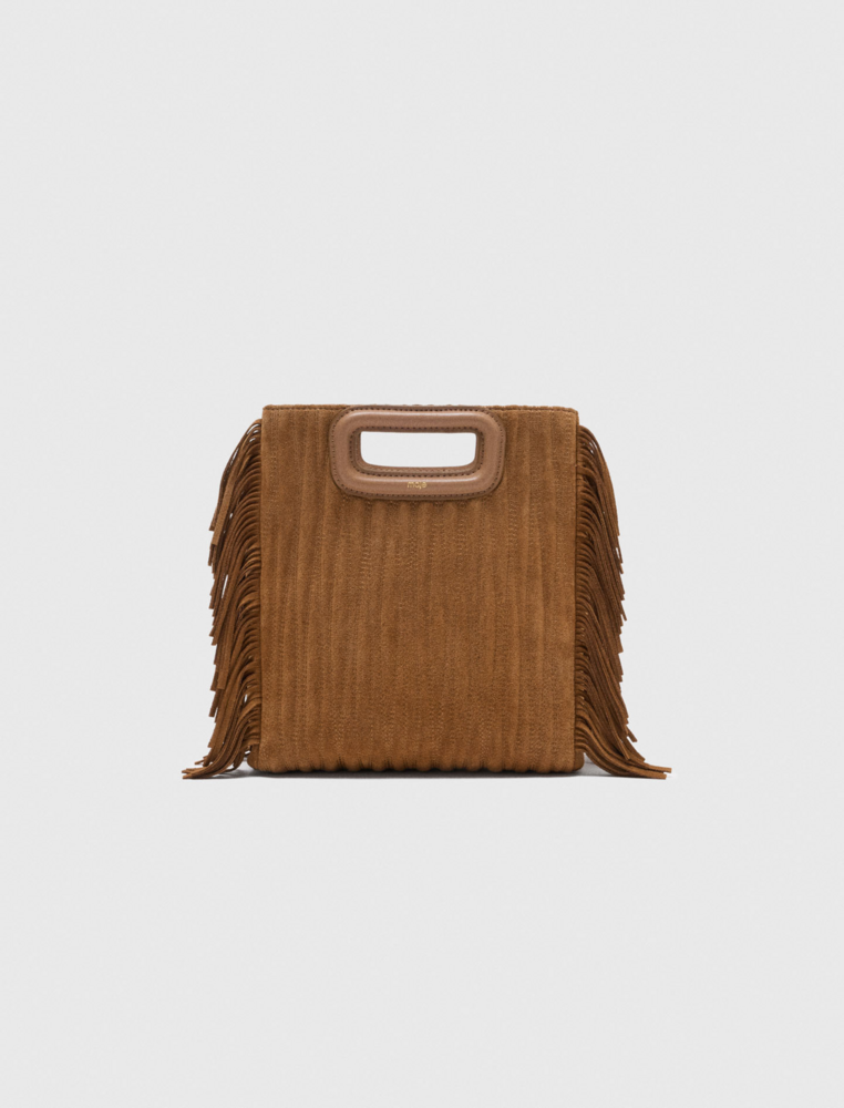 Bolso M de ante acolchado