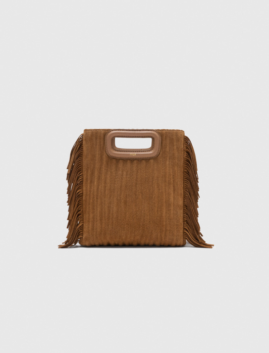 Bolso M de ante acolchado