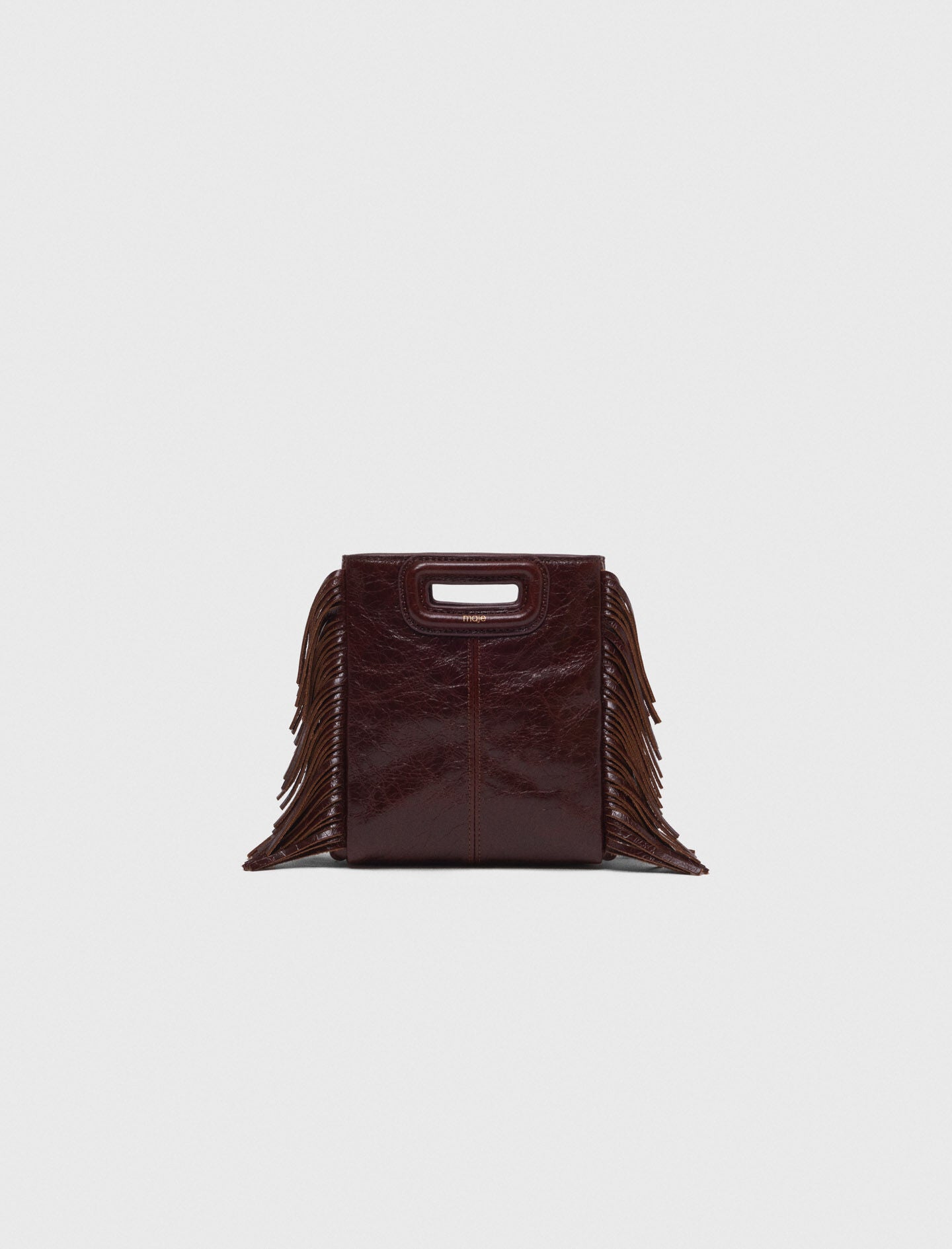 Bolso M mini de cuero agrietado