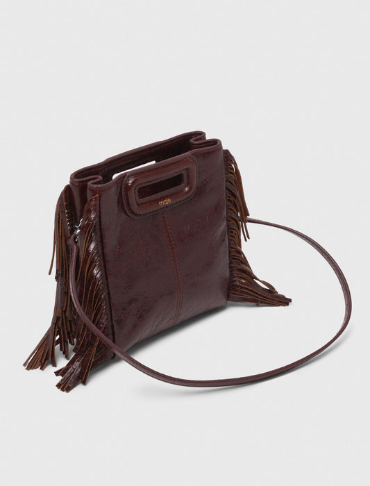 Bolso M mini de cuero agrietado