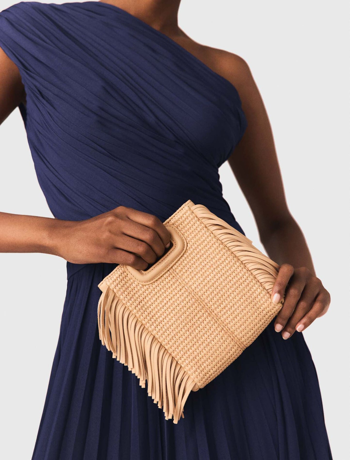 Bolso M Mini efecto rafia