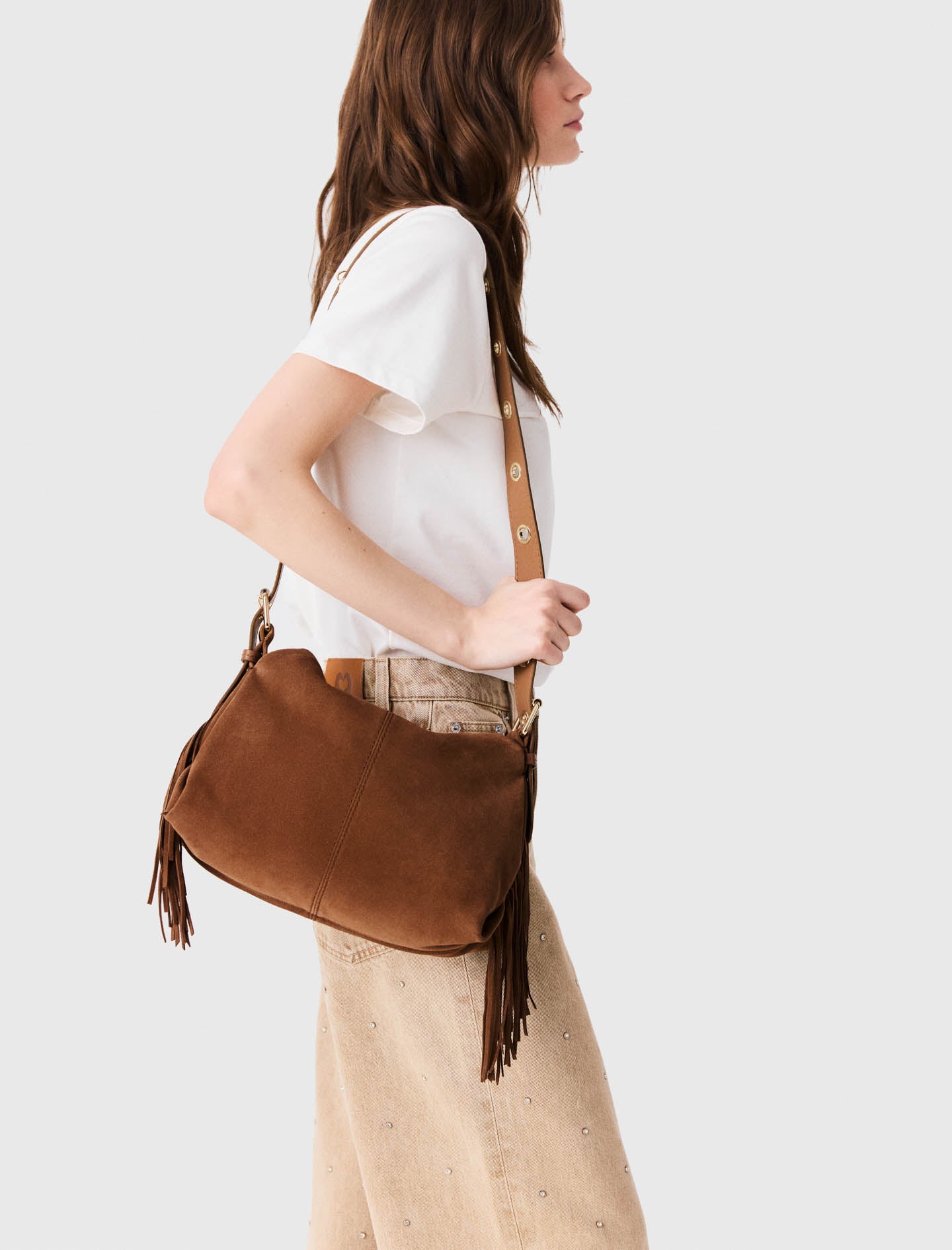 Bolso Miss M de gamuza