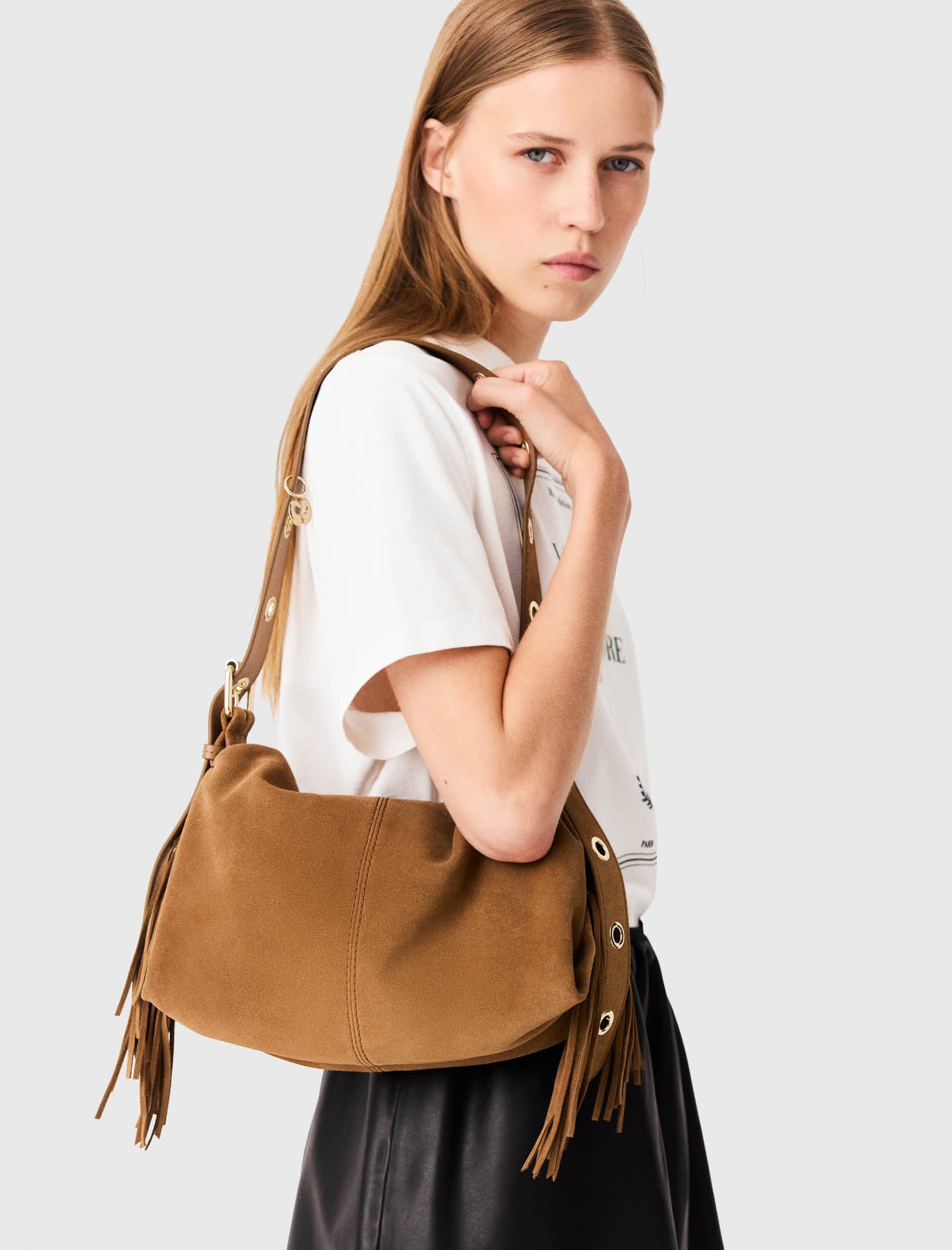 Bolso Miss M de gamuza