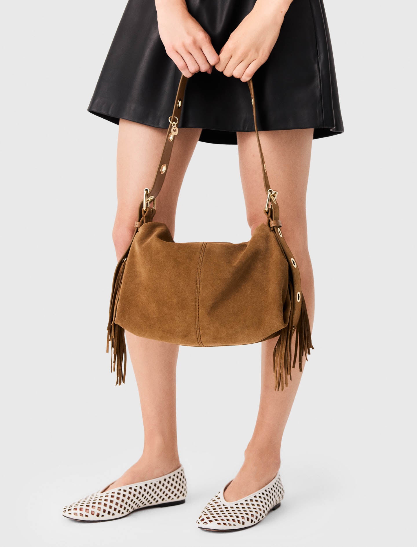 Bolso Miss M de gamuza