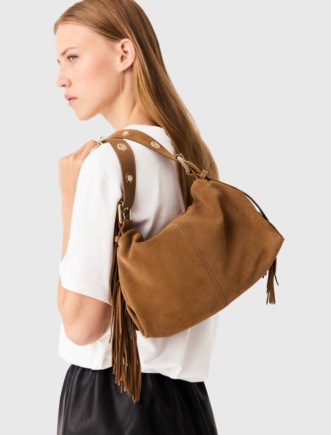 Bolso Miss M de gamuza