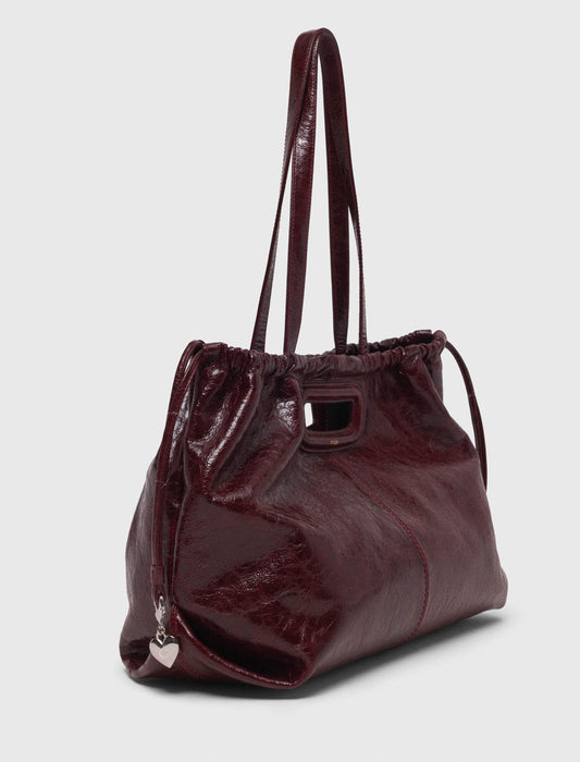 Bolso M Tote de cuero craquelado