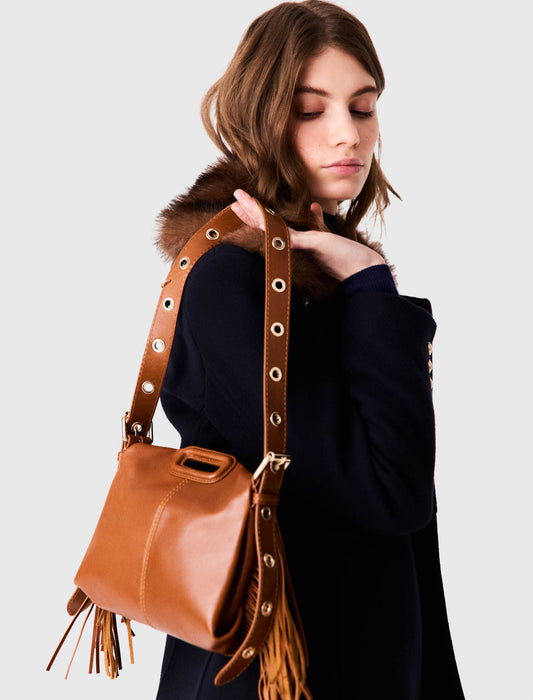 Bolso Miss M mini de cuero liso
