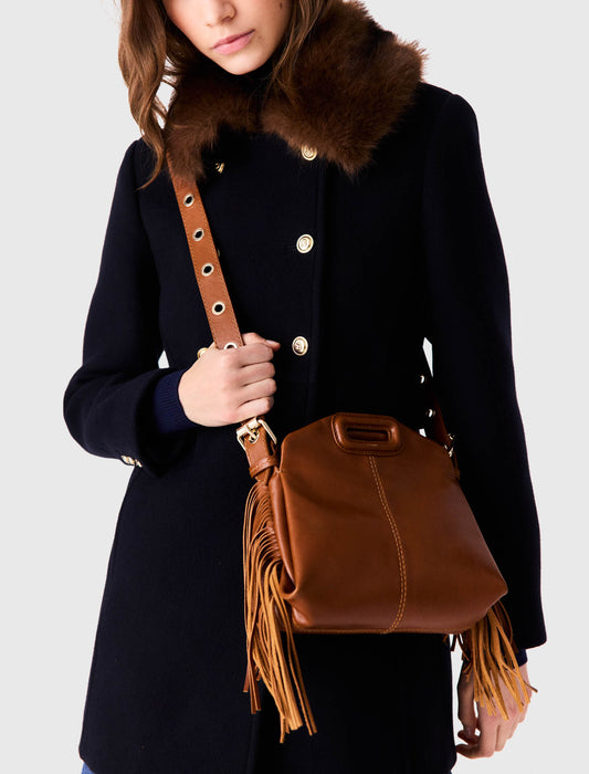 Bolso Miss M mini de cuero liso