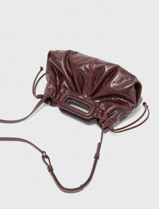 Clutch Milpli de cuero craquelado