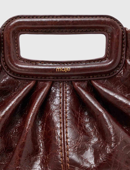Clutch Milpli de cuero craquelado