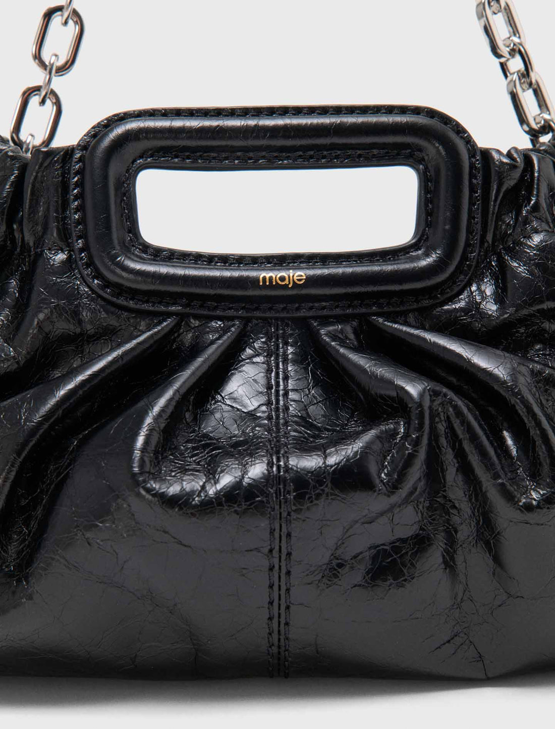 Clutch Milpli de cuero craquelado