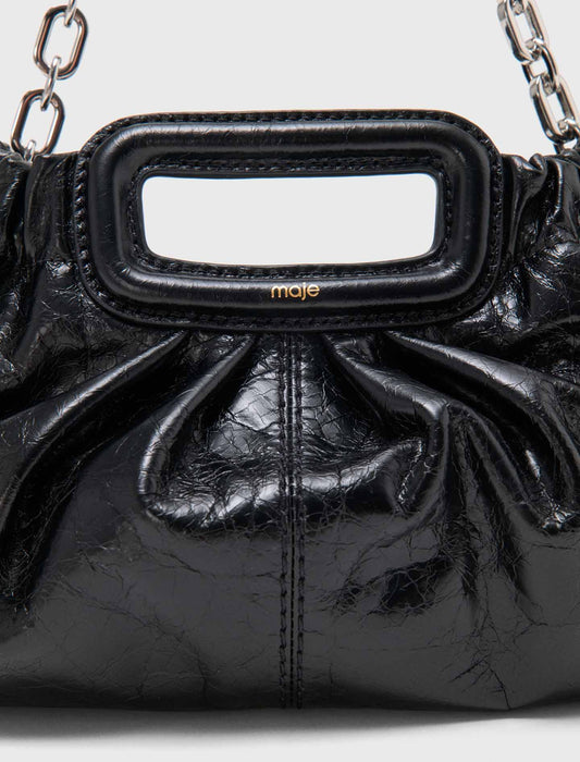 Clutch Milpli de cuero craquelado