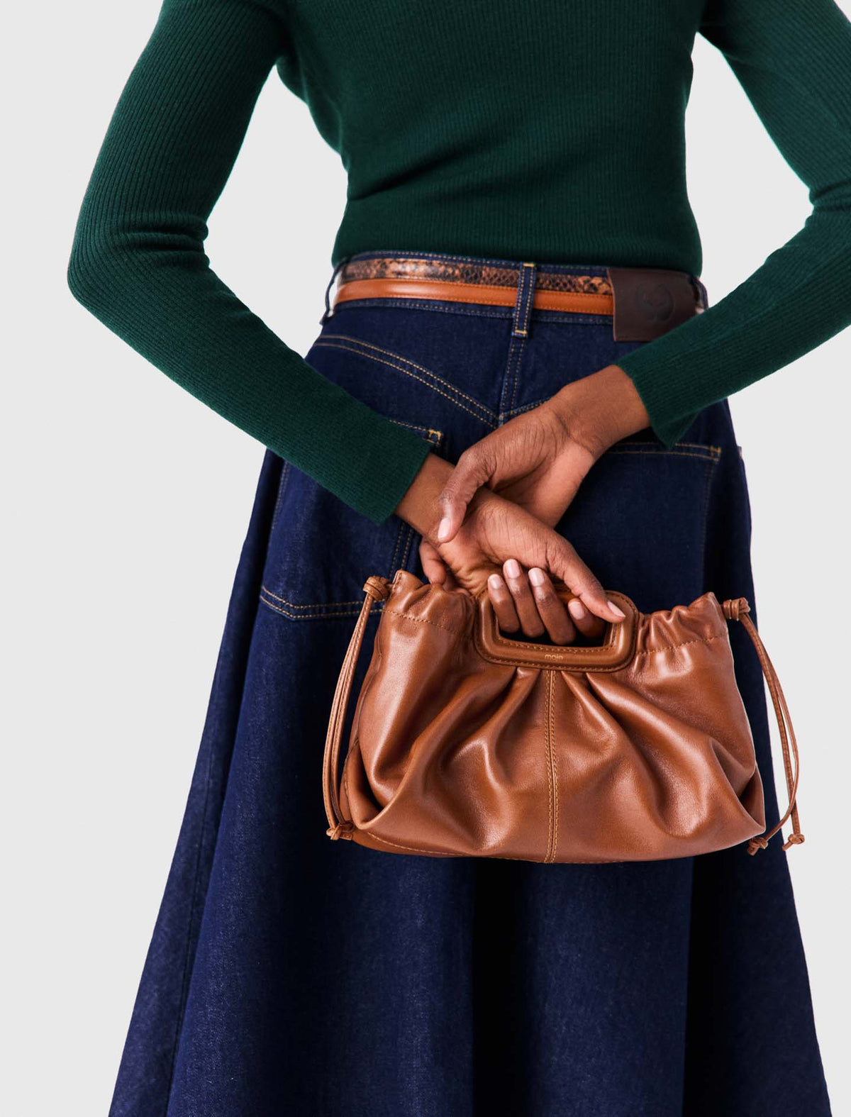 Clutch Milpli de cuero liso