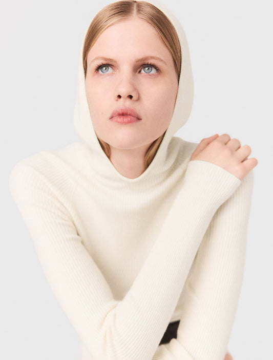 Body de punto acanalado con capucha