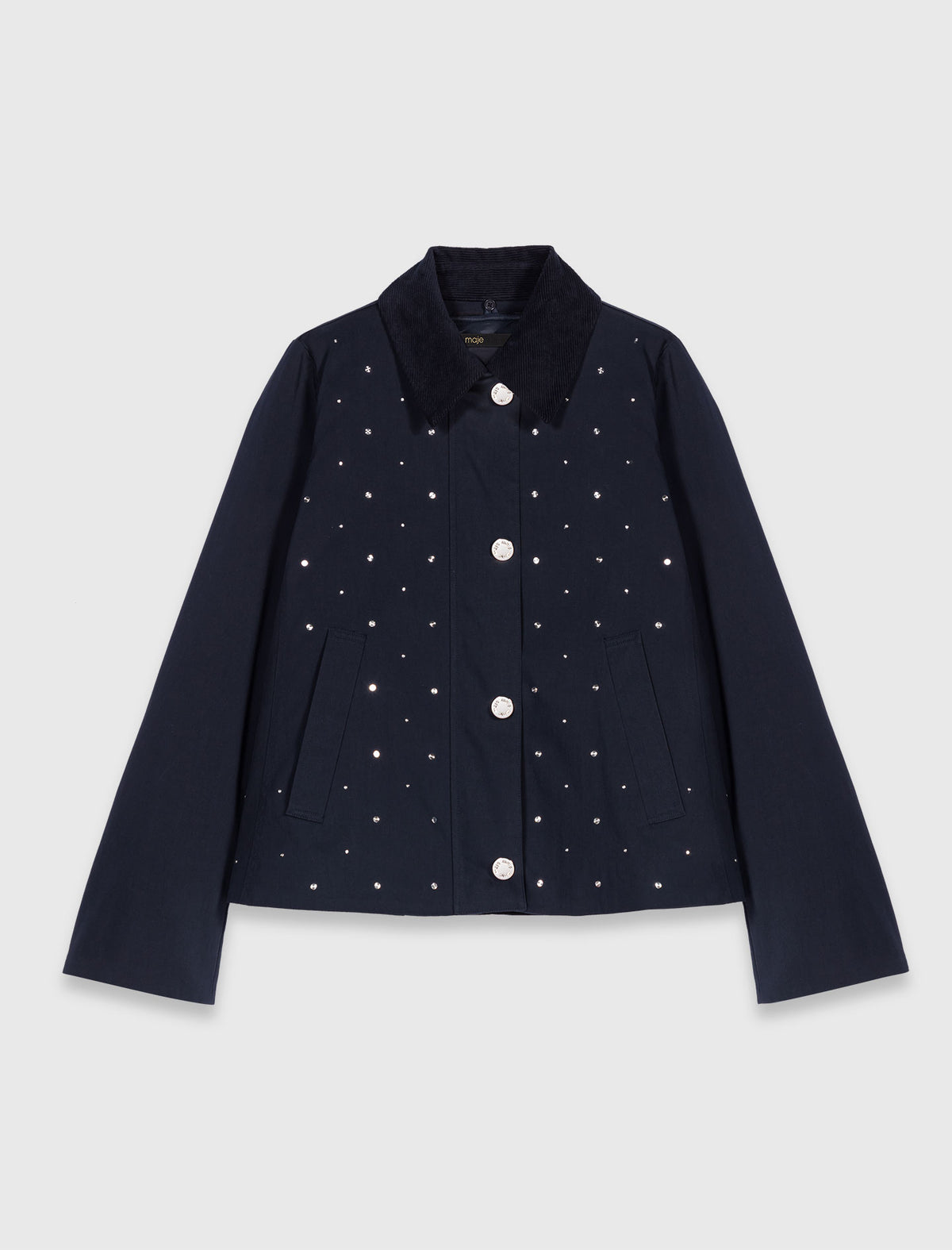 Chaqueta corta cuello terciopelo