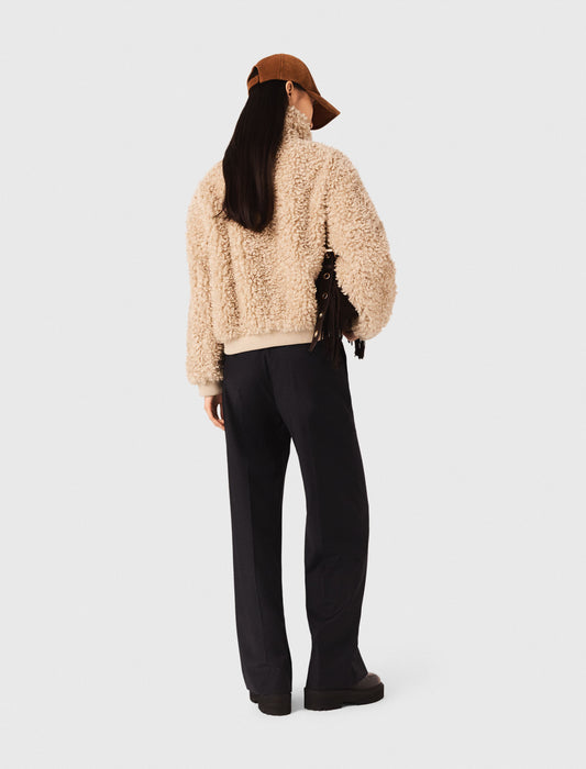 Cazadora corta de bouclé