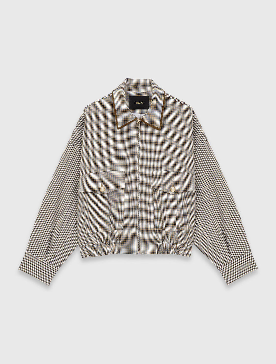 Cazadora bomber de cuadros