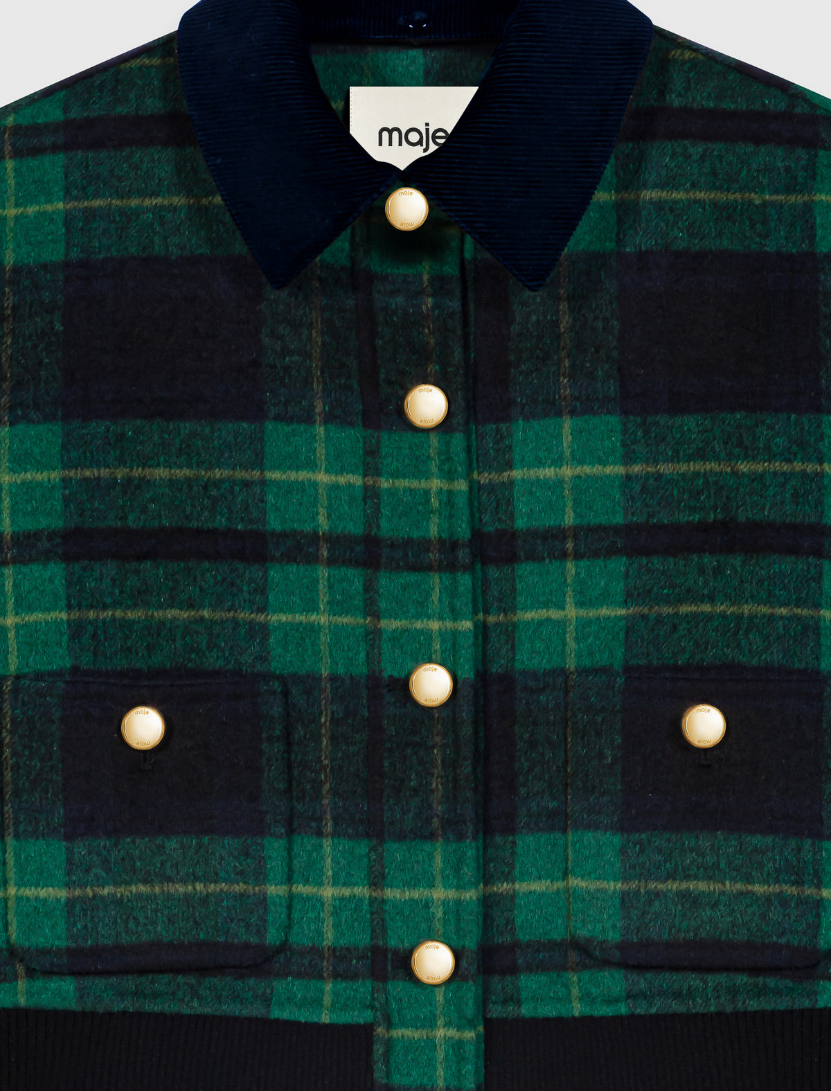 Chaqueta reversible cuello polipiel