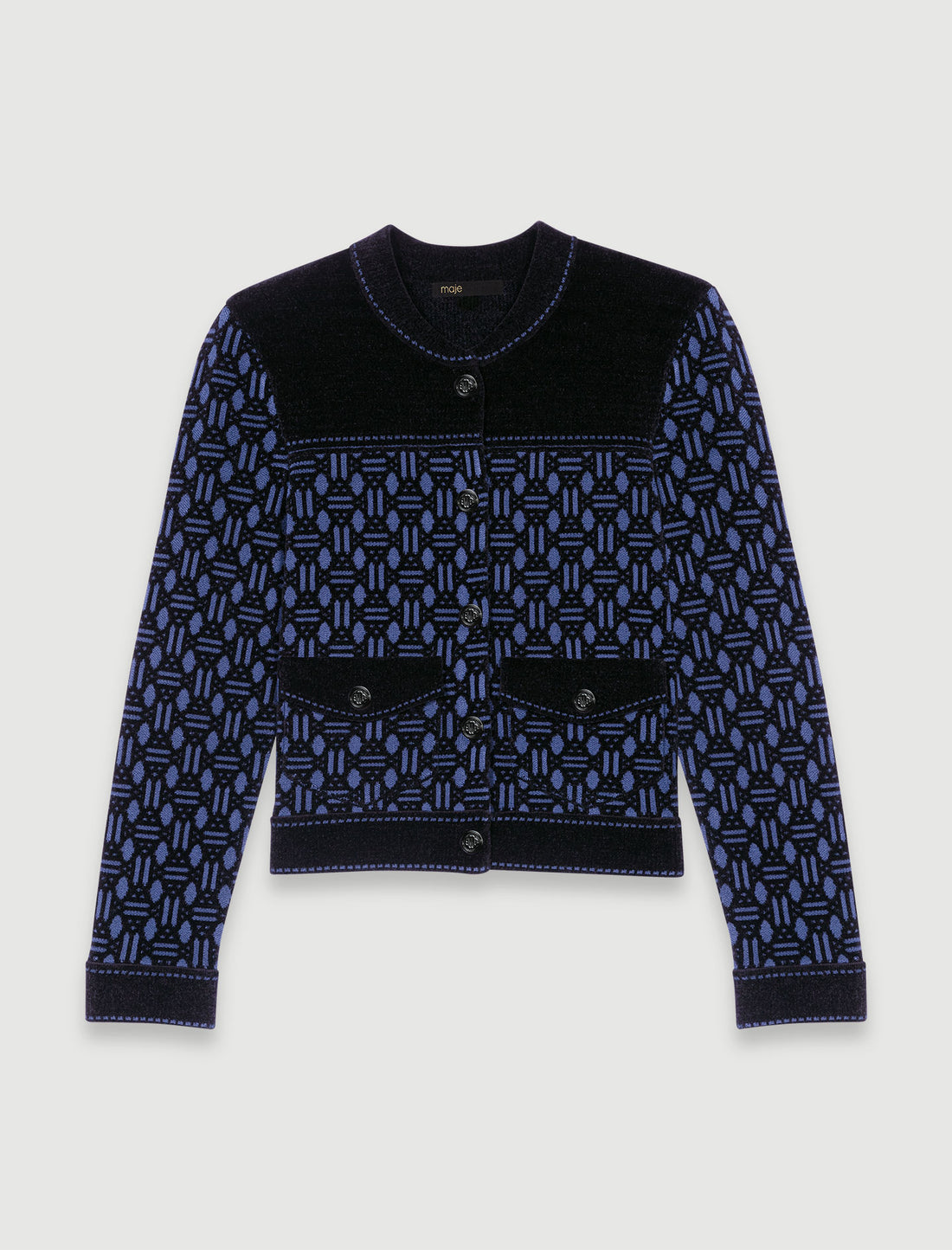 Chaqueta corta de dos materiales