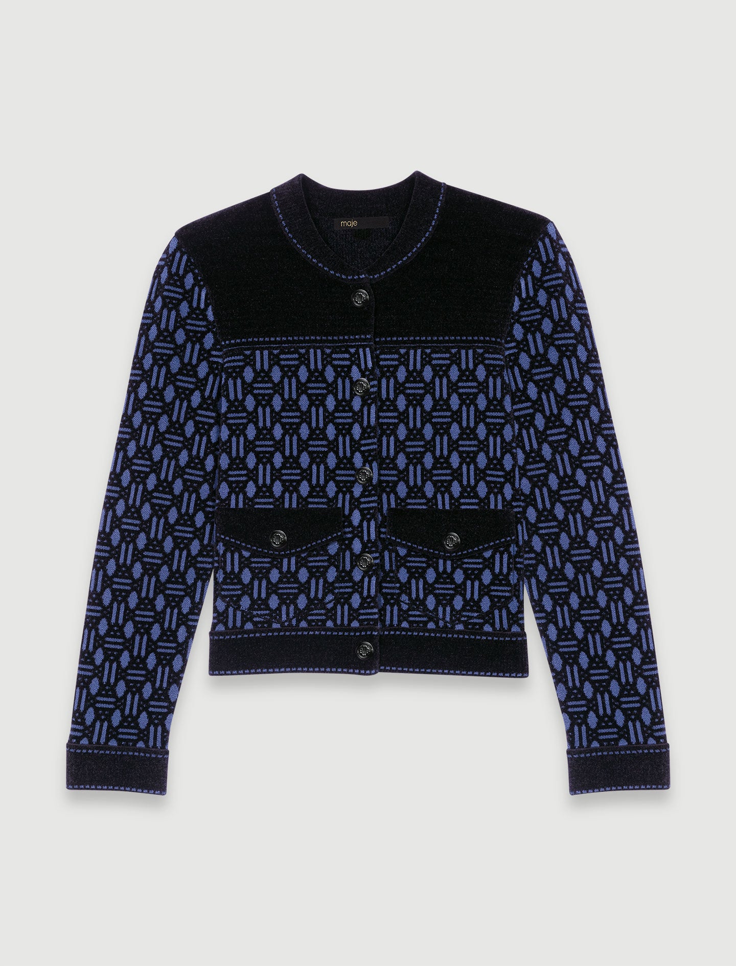Chaqueta corta de dos materiales