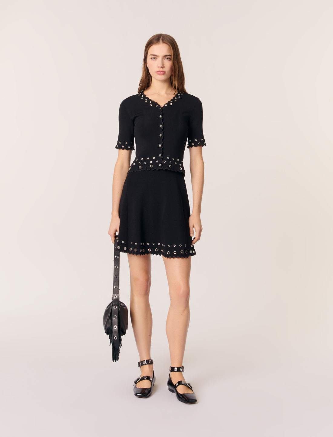 Cárdigan corto calado