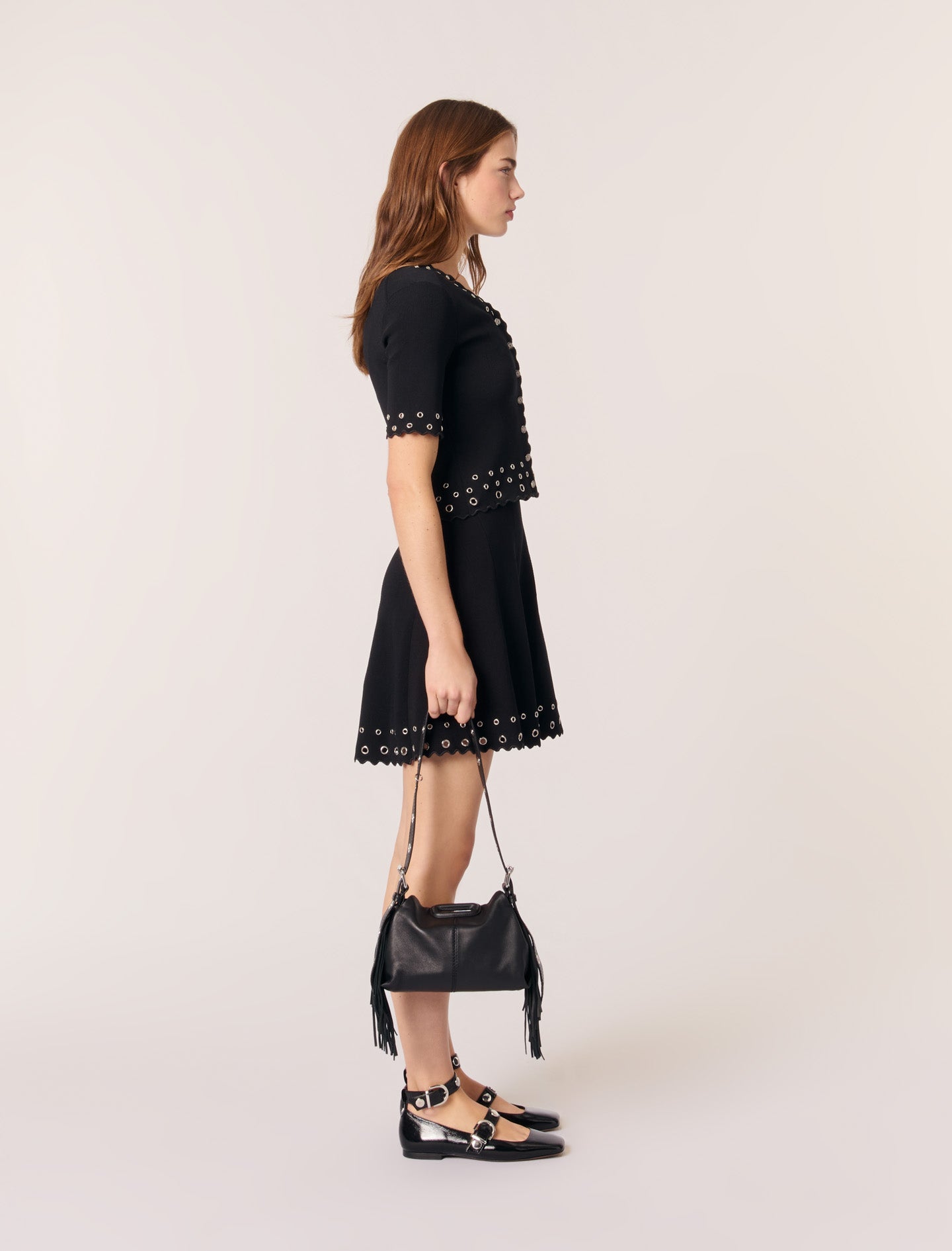 Cárdigan corto calado