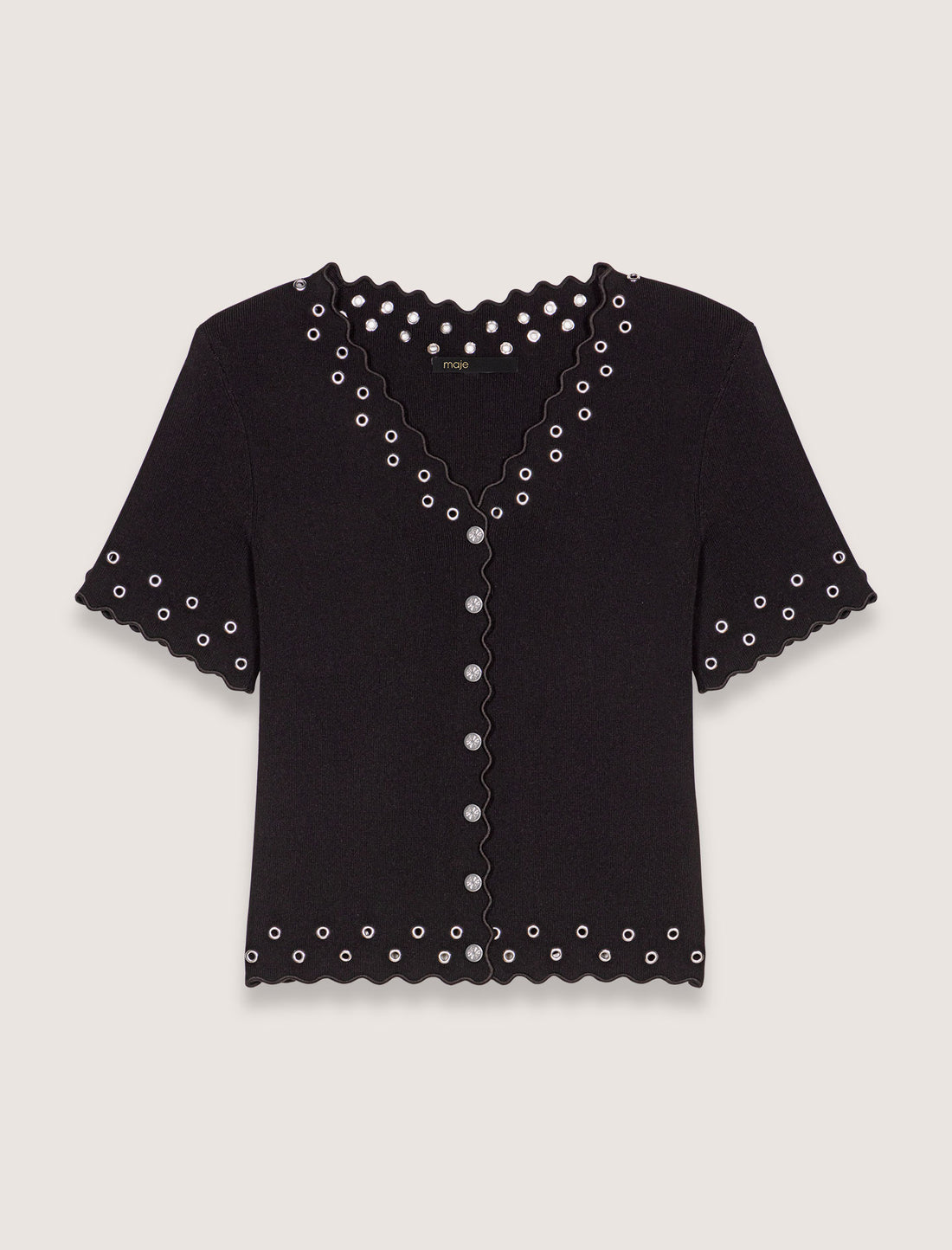 Cárdigan corto calado