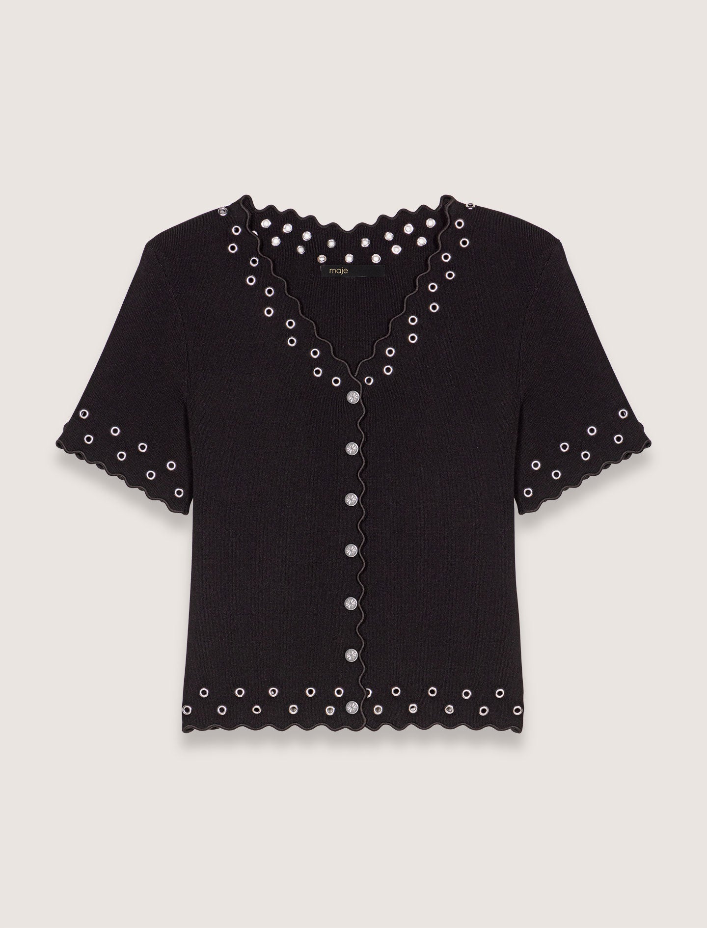 Cárdigan corto calado