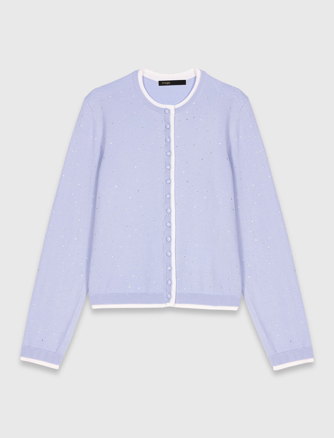 Cárdigan 100% lana con strass