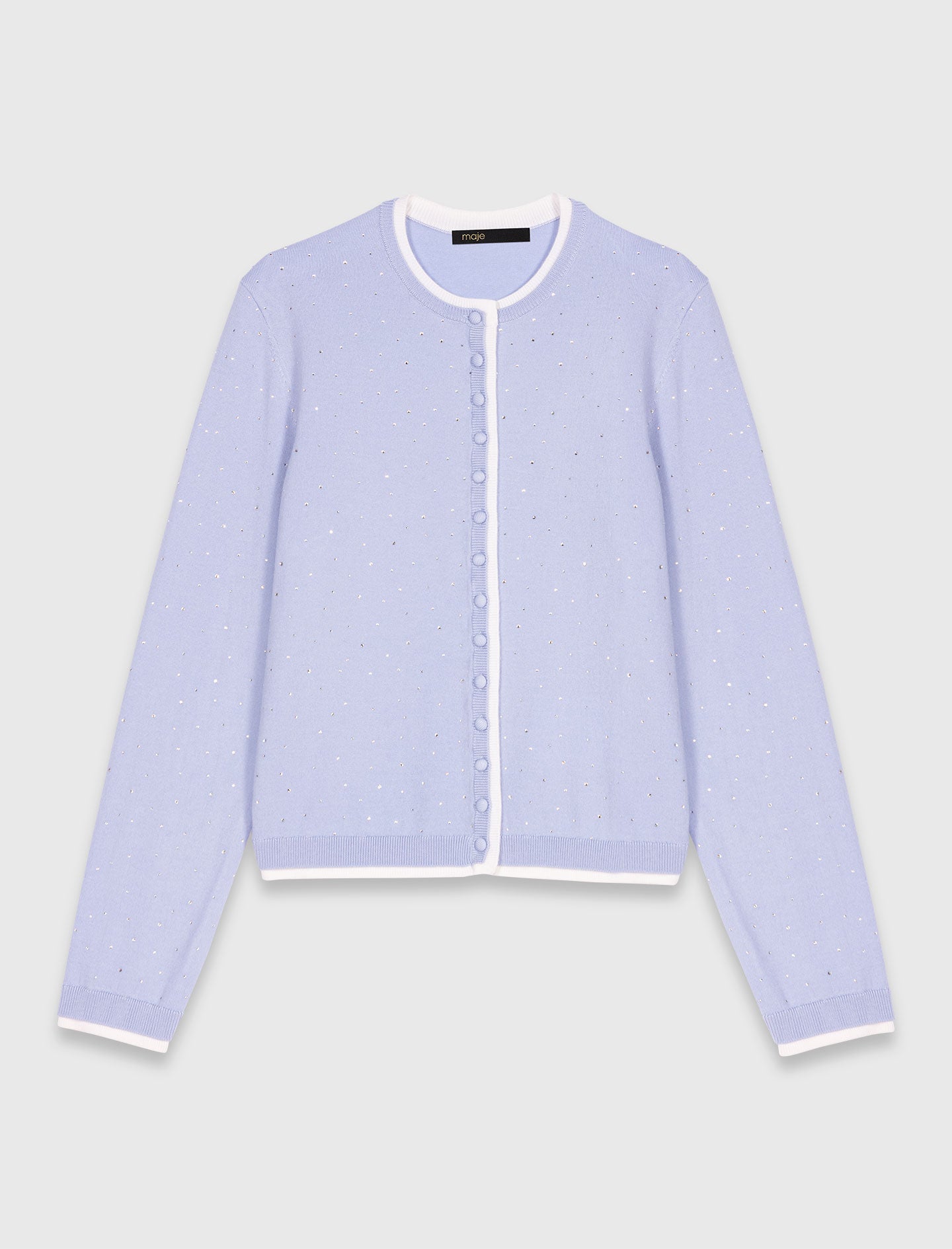 Cárdigan 100% lana con strass