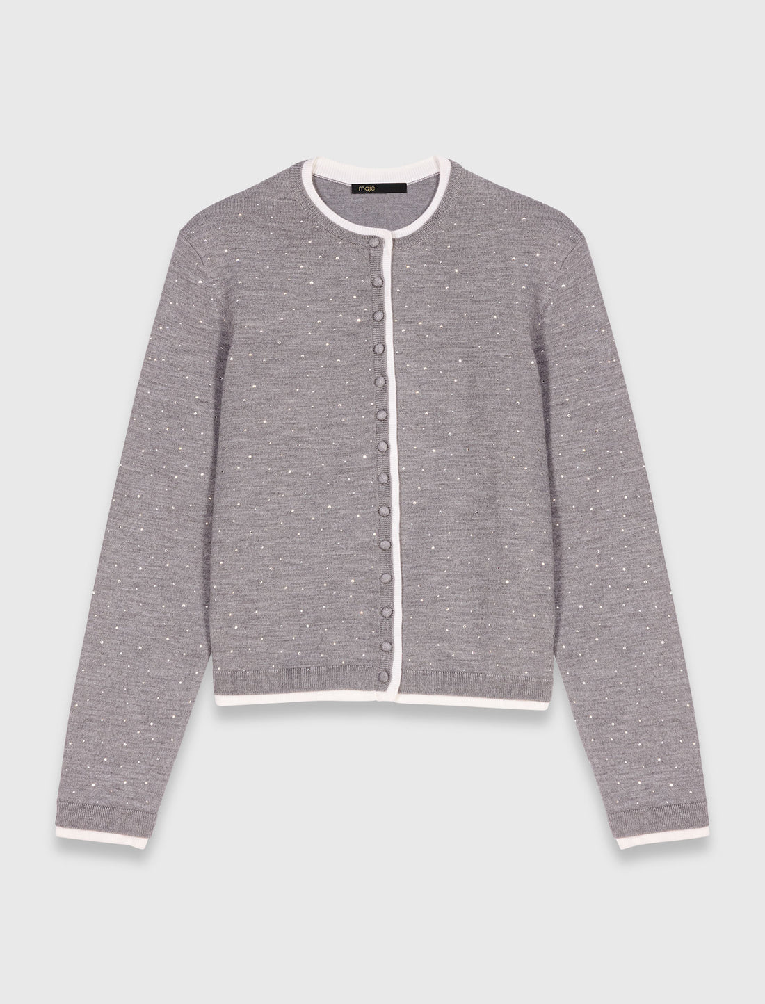 Cárdigan 100% lana con strass